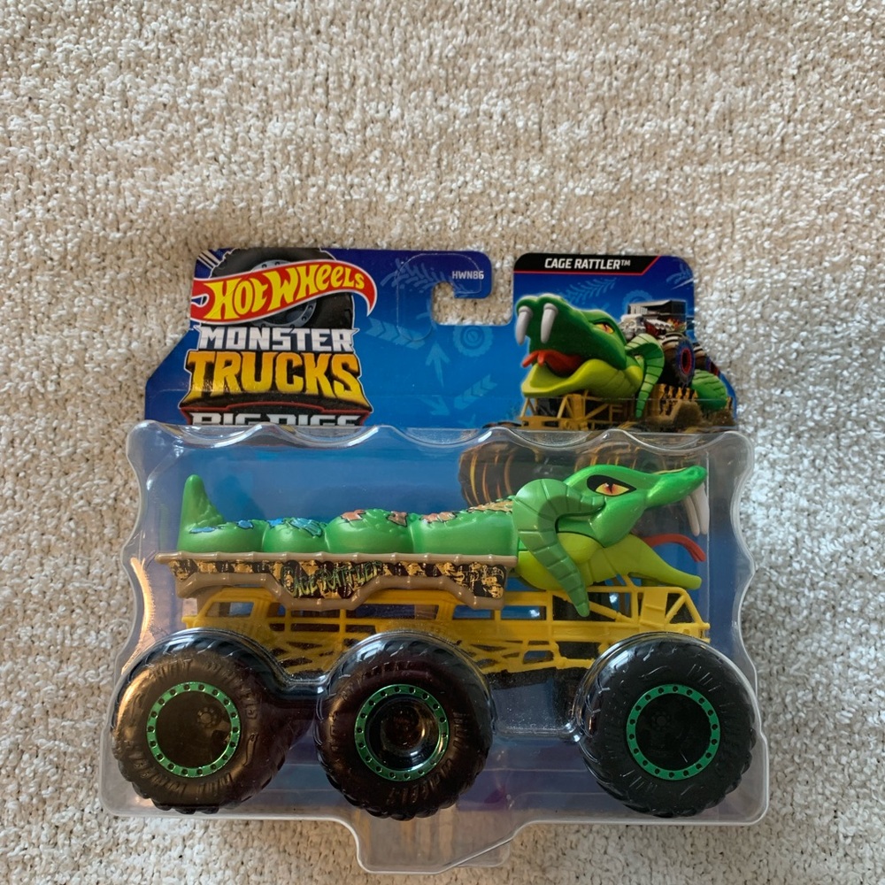 Hot Wheels Cage Rattler Monster Truck Toy